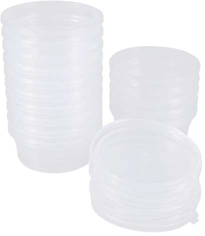 Housoutil Boîtes Plastique Rondes Avec Couvercles Étanches Ensemble 15 Pièces Contenants De Rangement Pour Pâte À Modeler Organisateur Pratique Et Empilable 2.68X2.68X1.14In