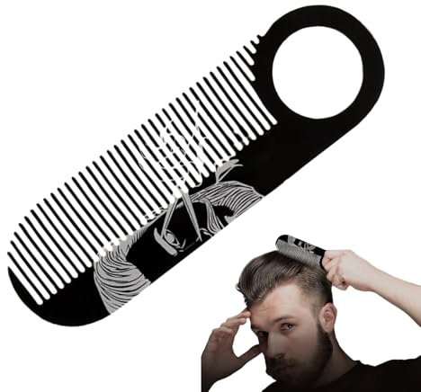 Yiohejy Bartkamm Für Männer - Schnurrbart Styling Pinsel - Ergonomischer Reisekamm Zu Hause & Unterwegs