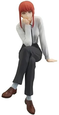 Figura Anime Makima 14cm Figure d'Azione Sedute Modello PVC Statua Cartone Animato Ornamenti da Scrivania Oggetti da Collezione, Regali per Fan degli Anime