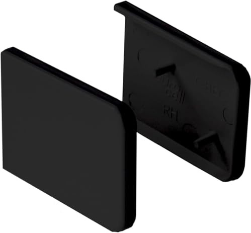 Black uPVC Capping Board End Caps (Pair) - for 9mm Boards