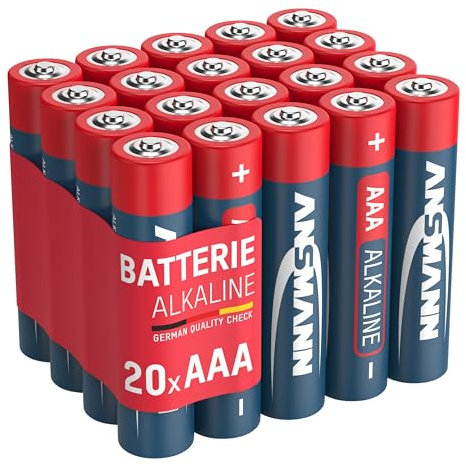 ANSMANN Alkaline Batterie Micro AAA - LR03 1.5V - Longlife Alkalinebatterien Sparpaket in Einer praktischen Vorratsbox - 20 Stück - ideal für Fernbedienung, Wanduhr, Waage, Controller, etc.