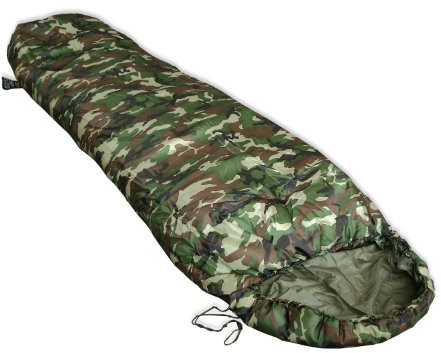 Mil-Tec Commando sovsäck, Woodland, 225 x 76 x 55 cm