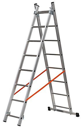 Gierre Scala trasformabile doppia, montanti paralleli, serie 5, pioli 2X8