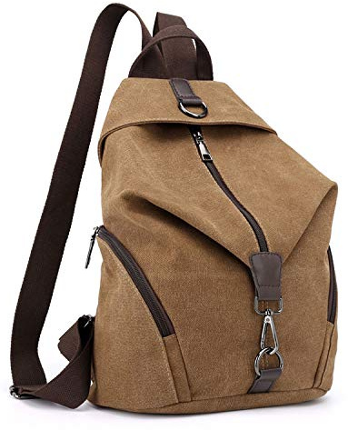 EVEOUT Vintage Unisex Casual Canvas College Schulter Rucksack, Frauen und Herren Laptop Rucksack für die Arbeit Schule Reisen, Wandern Camping Daypacks