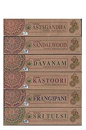 Aromasenses | Incenso Organic Confezione Assortita | 6 Scatole di Bastoncini Naturali | Meditazione e Aromaterapia | Connessione Spirituale, Energia Positiva e Rituali | 100% Ecologico