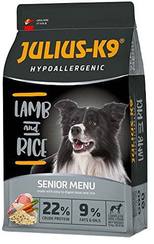 Julius K9® Senior Hypoallergenic Lamb & Rice Hundkroketter 12 kg - Lamm Och Ris, Utan Tillagt Socker, Utan Kyckling, Äldre Hundar, Hypoallergen, Hundsnacks, Hundgodis, Äldre Hund
