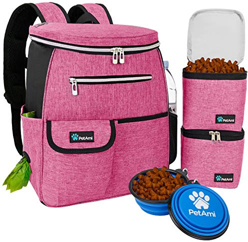 PetAmi Hunde-Reisetaschen-Rucksack, von Fluggesellschaften zugelassene Hundetaschen für Reisen, Welpenwindeltasche, Zubehör, Haustier-Camping-Essentials, Wanderzubehör, Geschenk für Hunde, Mutter,