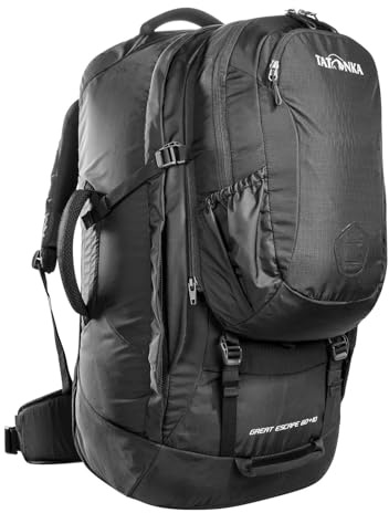 Tatonka Unisex Reiserucksack, Polyamid, Schwarz, 60 plus10 l