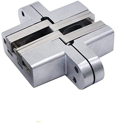 MACHSWON Verstecktes Kreuzscharnier, 16 x 70 mm, Modern, Edelstahl, Silber, Unbehandelt, Unsichtbare Falttür, Verdeckte Kreuzscharniere, Schranktürscharnier