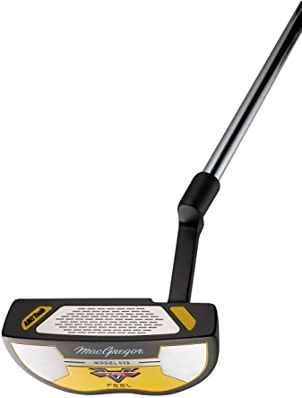 MACGREGOR V-foil Stainless Steel Golf Putter, Model 1-5, Regular Jumbo Grip, Right Or Left Hand, gelb