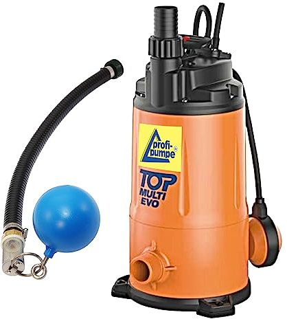 Profi-Pumpe® TOP MULTI-EVO | Bomba Sumergible Automática con Kit de Extracción Flotante | 7.200 l/h | 4,2 Bar | Fabricación Europea | Acero Inoxidable | Ideal para Cisternas y Agua de Lluvia | 230V