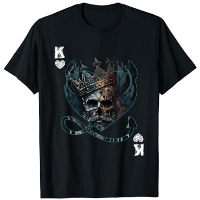 Herz König Spielkarte Halloween Gothic Fan Kartenspiel T-Shirt