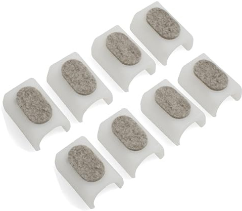 Design61 8 x filtglidare för frisvingar, stolsglidare Ø 24–25 mm, möbelglidare med ljuddämpande filtglidyta natur