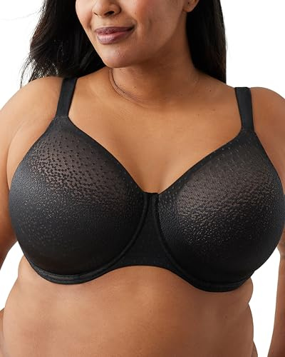 Wacoal Women's Back Appeal Unlined Full Coverage Underwire Bra, H-K Cup, 855403, Black, 40K