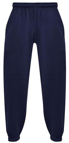 Youth Athletic Bottomwear Dual Pair - Fleece Trouser 356 Navy 7-8