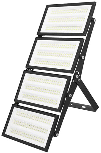 Sararoom 400W Projecteur LED Extérieur, 40000W Super Brillant Spot LED Exterieur 6500K Blanc Froid, IP66 Imperméable Eclairage de Sécurité pour Patio, Jardin, Garage