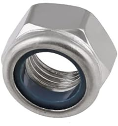 Gewindeeinsätze, 1–10 Stück M4 M5 M6 M8 M10 M12 304 Edelstahl Linksgewinde Nylock-Mutter Kontermutter Rückwärtsgewinde Sechskant-Nyloneinsatz Selbstsichernde Mutter (Größe: M8-2 Stück)(M8 2pcs)