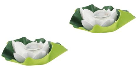 POPETPOP 2stücke Solarbetriebene Schwimmende Lotusblume -leuchte Für Garten Teich Und Pool Bunte Farben Mit Akku Für Effiziente Energieumwandlung Und Automatische Aufladung Bei