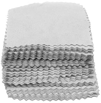 COHEALI 50pcs Silver Cleaning Cloth Soft Cleaning Cloth Sterling Gold Cleaning Cloth Gold Cleaner Jewelry Silver Polishing Jewelry Clothes Polisher Jewelry Cleaning Cloth Wiping Cloth Grey
