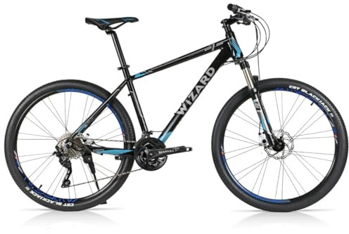 Wizard X-Country 3.7 Fahrrad Erwachsener Männlich Mountainbike Deore 30 Gang MTB CC Cross |27.5 Zoll Blau (Rahmengröße: 54cm/21Zoll)