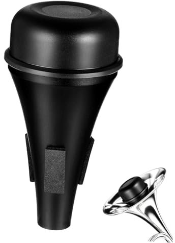 ERINGOGO Kleiner aus Kunststoffstahl Übungsschalldämpfer für Trompete Posaune Trompetenteile stumm für Trompete Trompetendämpfer Trompete liefert Kunststoff Stahl Black