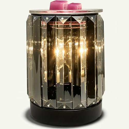 Wax Melt Burner Electric Wax Warmer Wax melting heater warmer-Decorative Night Light for Bedroom, Spa & Home Decor (Black)