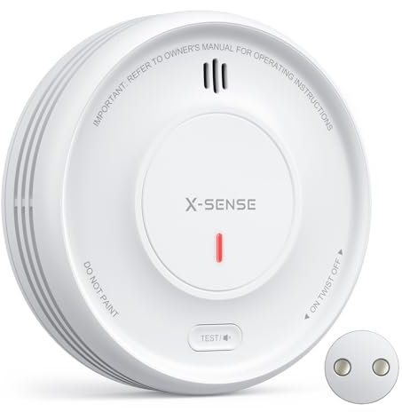 Rilevatore di Fumo Smart X-Sense con Supporto Magnetico, Allarme Antincendio Wireless Interconnesso, Batteria Sostituibile, 10 Anni di Durata, Funzione APP (Richiede Stazione SBS50), XS0D-MR, 1 Pezzo