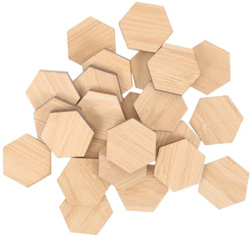 ibasenice 48stücke Puppenhausboden Miniaturböden Kleiner Puppenhausboden Mini-bodenmodell Kleines Bodenmodell Bambus Boden Dekorative Hexagon Fliese