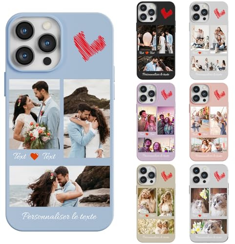 LQGBFCLK Personalisierte Handyhülle für iPhone 15,Personalisiert Hülle mit Bild Foto Text Selbst Gestalten Design Schutzhülle,Stoßfeste Kratzfeste weiche TPU Hülle (Mehrfarbig)