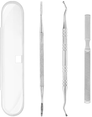 3 Eingewachsene Zehennägel Werkzeug, Maniküreset aus Edelstahl mit Fingernagel, Pediküre Nagelpflege Set, Lange Nagelfeile aus Stahl für Onychomykose, eingewachsene Nägel, dicke und pilzartige Nägel