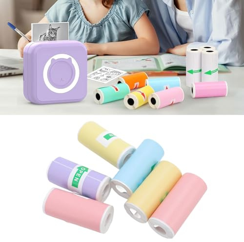 6 Rolls Instant Print Camera for Kids, Thermal Print Paper Rolls Photo Print HD Printing for Most Kids Instant Camera