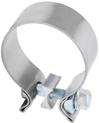 Xibao Auto Zubehör,Universal Auspuffschellen Schlauchschelle,Edelstahl Auspuffrohrverbinder Verbindungsklemme,Auspuffrohrverbinder,Geeignet für Schalldämpfer,Rohrverbindungen,Turbolader (55mm)