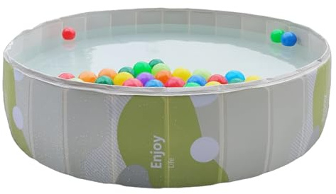 Hitburu Piscina Per Animali Domestici - Piscina Per Guado Per Cani | Non Gonfiabile Pieghevole Rotonda PVC Per Interno Giardino Spiaggia Bambini Deck
