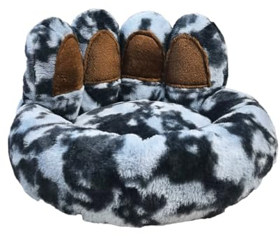 Mateju Hundebett Flauschig Donut, Tie Dye Plüsch Haustierbett Katzenbett Flauschig Weiche Warme Hundekissen mit rutschfest Unterseite Katzenkissen Waschbar für Mittelgroße Kleine (Schwarz,70cm)