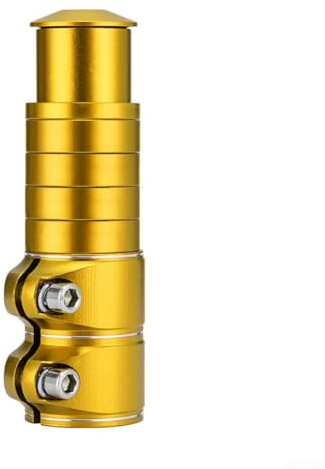 Yhenlovtt Konfigurierbarer silberfarbener Fahrradlenker für Erhöhung mit Höhenverstellung, Fahrradkonstruktionsvorbau für CNC-Aluminiumlegierung, Mountainbike, Rot, 12 cm