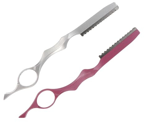 Hohopeti 2 Stück Teiliges Haarschneide rasiermesser Set Präzise Haarausdünnung Ergonomisch Gewichteter Griff Glattes Styling Schnelles Schneiden und Einfaches Haargrooming Geeignet