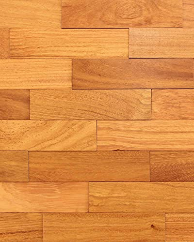 wodewa Wandverkleidung Holz 3D Optik Doussie 1m² Wandpaneele Moderne Wanddekoration Holzverkleidung Holzwand Wohnzimmer Küche Schlafzimmer Geölt