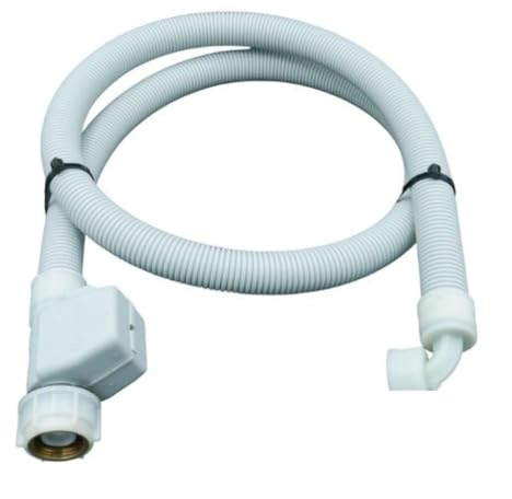 Bitron, Tubo di Carico d'Ingresso Acquastop Autoprotetto dell'Acqua, Per Lavatrice, Asciugatrice, Lavastoviglie, Filtro Bianco, 1500mm