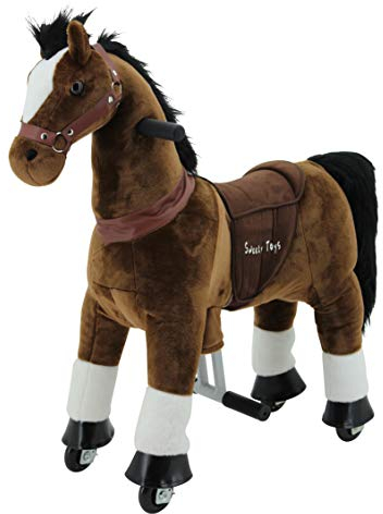 Sweety Toys 7271 Reittier Pferd Chocolate auf Rollen für 3 bis 6 Jahre ca. 80cm - Riding Animal