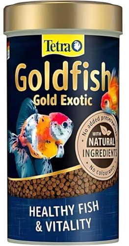Tetra Goldfish Gold Exotic Fish Food, Complete Premium Fish Food for All goldfish, 250 ml