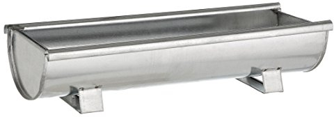 Dehner Pflanzgefäß Dachrinne, ca. 60 x 17 x 10 cm, verzinkt, silber