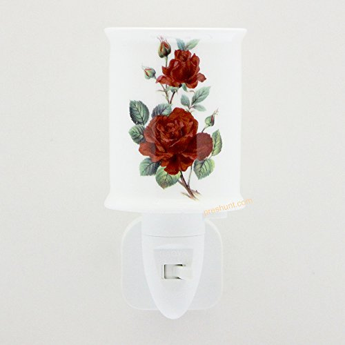 Night Lights, Cylinderical - Red Rose Design.