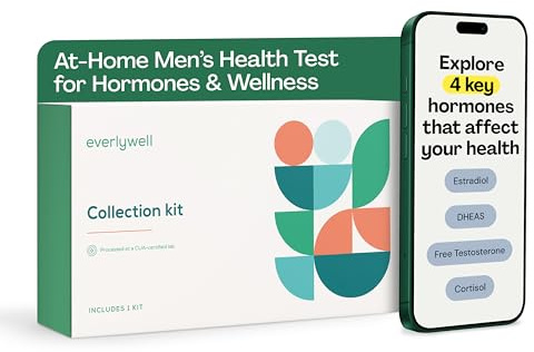 Everlywell At-Home Men's Health Test Collection Kit, Measures 4 Key Hormones in Men for Accurate Results from a CLIA-Certified Lab Within Days, Ages 18 Plus