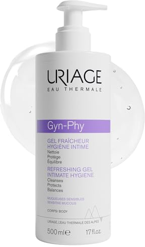 Uriage Gyn-Phy Seifenfrei - Tägliche Hygiene für Den Intimbereich - ReinigtSanft & Schützt das Natürliche Gleichgewicht - Schäumendes Gel - Unter Gynäkologischer Kontrolle Getestet - 500ml