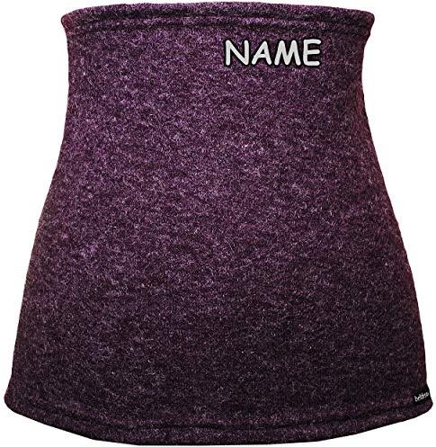 alles-meine.de GmbH Angora & Merino - Wolle - lila/violett - inkl. Name - Nierenwärmer/Bauchwärmer/Rückenwärmer - Größe: Damen Frauen XS - ideal auch für Blasenentzündung u..