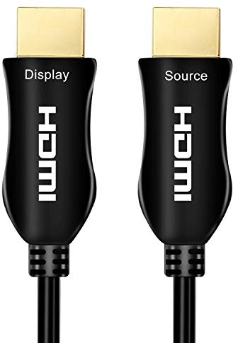 iBirdie 4K Fiber Optic HDMI Cable 50 Feet, 16 Metre, Work on Full 4K 60Hz HDR ARC, HDCP 2.2, 1440p 144Hz, 18Gbps, Active Unidirectional Cord Compatible for Apple-TV Ps4 Xbox
