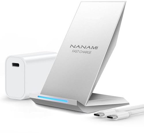 NANAMI Wireless Charger, 15W kabelloses Ladegerät Set,Induktive Ladestation