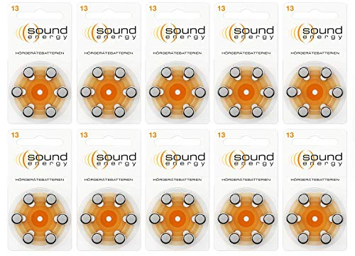 Energizer Sound Energy - Batterie per Apparecchi Acustici 13 - tecnologia zinco-aria - potenza di lunga durata - Senza Mercurio - Made in Europe - 4 anni di conservazione [Esclusiva Amazon]