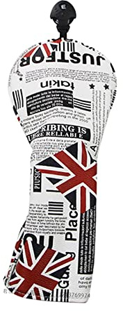 Harilla Golf Holz Headcover Wasserdichter Golfschläger Headcover Club Covers Schutz mit austauschbarem Nummernschild - Die Unionsflagge 3 5