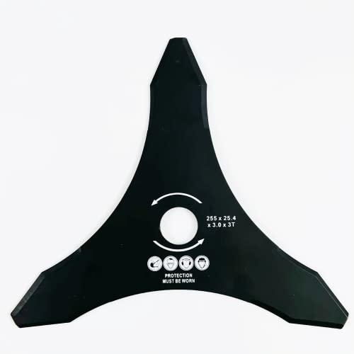 Weischer® Freischneiderklinge Ø 255 mm I Bohrung 25,4 mm I Dickichtmesser Mäher Schneider Trimmer Blatt I Rasen 3 Zahn
